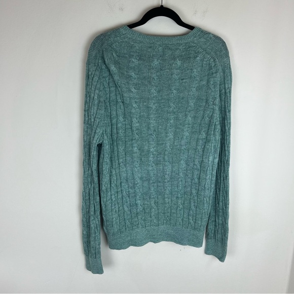Brooks Brothers 100% Linen Cable Knit Sweater Blue Size L - Picture 4 of 7